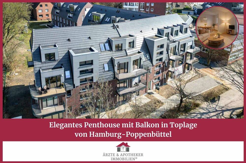 Thumbnail-Elegantes Penthouse mit Balkon in Toplage von Hamburg-Poppenbüttel