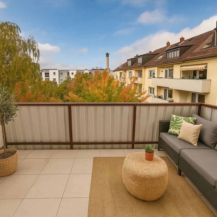 Balkon mit Abendsonne