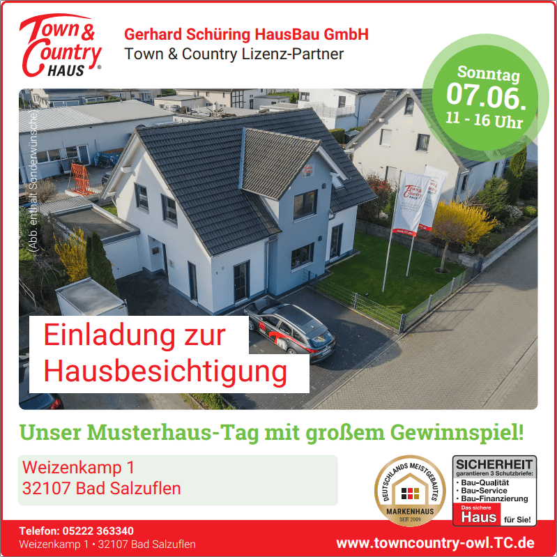 Thumbnail-Einladung zum Musterhaustag am 7. Juni 2026