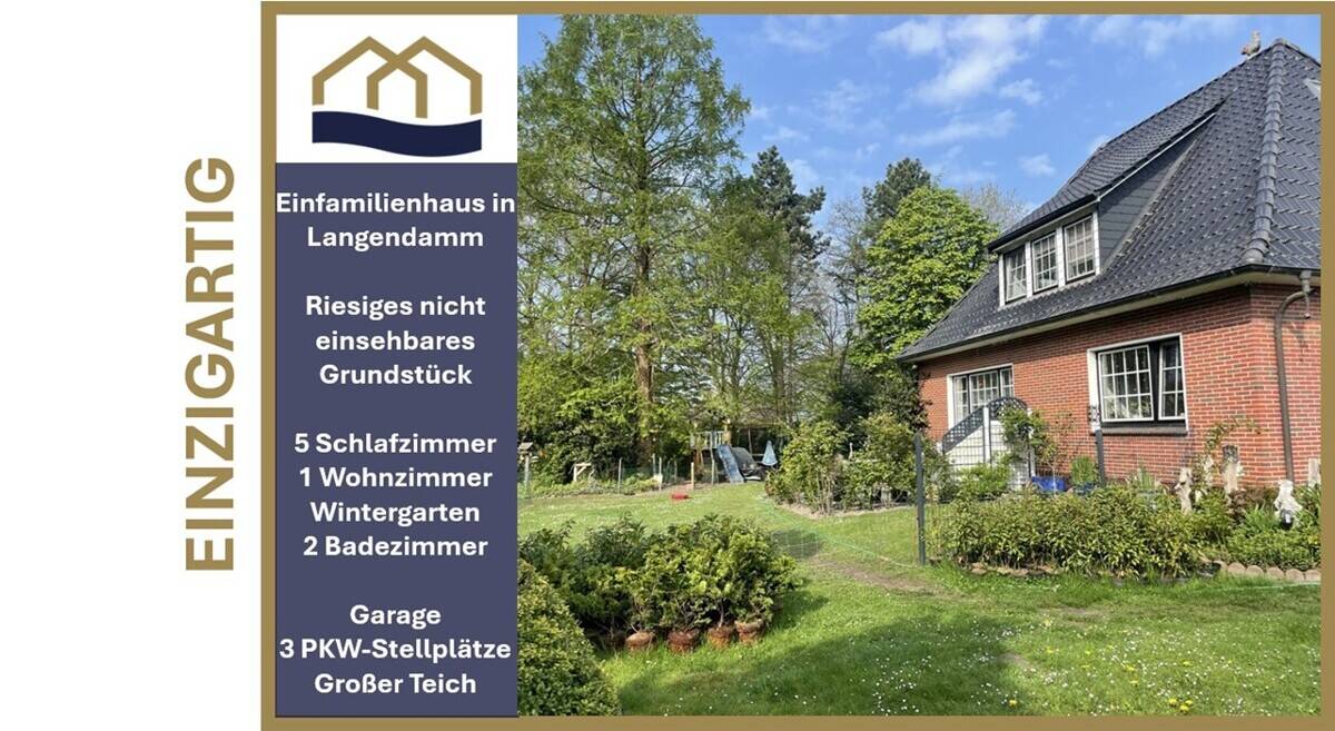 Thumbnail-Charmantes Einfamilienhaus in VarelLangendamm mit 180 m², großem Grundstück und Potenzial