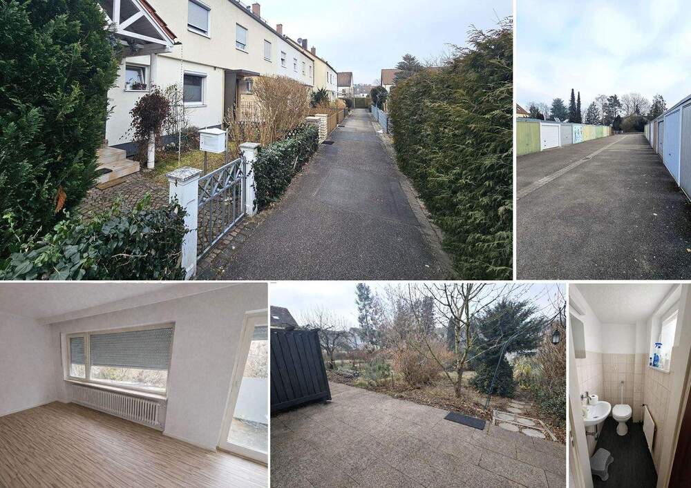 Thumbnail-Nürnberg-Süd - charmantes, renovierungsbedürftiges RMH in ruhiger Lage - 3 Etagen, Terrasse, Balkon, Garten, Keller, Einzelgarage