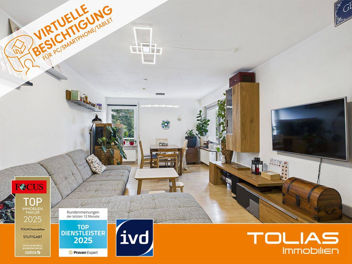 Thumbnail-Rückzugsort im Grünen - 3-Zimmer-Wohnung mit Balkon und Garage