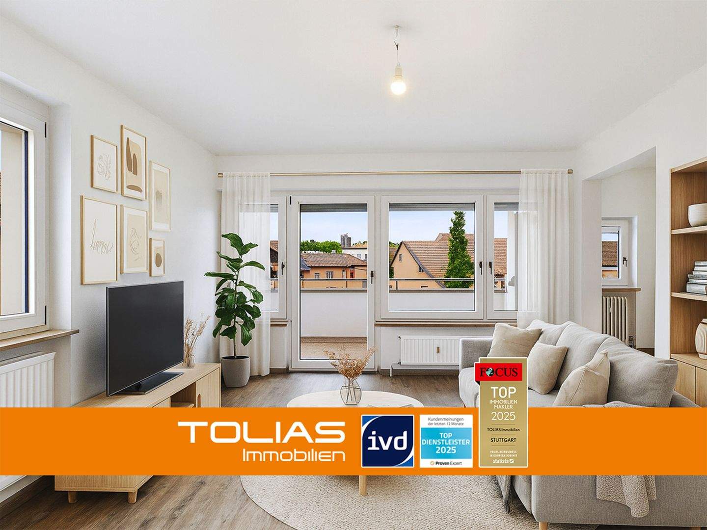 Thumbnail-Offener Schnitt und viel Tageslicht: 3,5 Zimmer über den Dächern von Leonberg