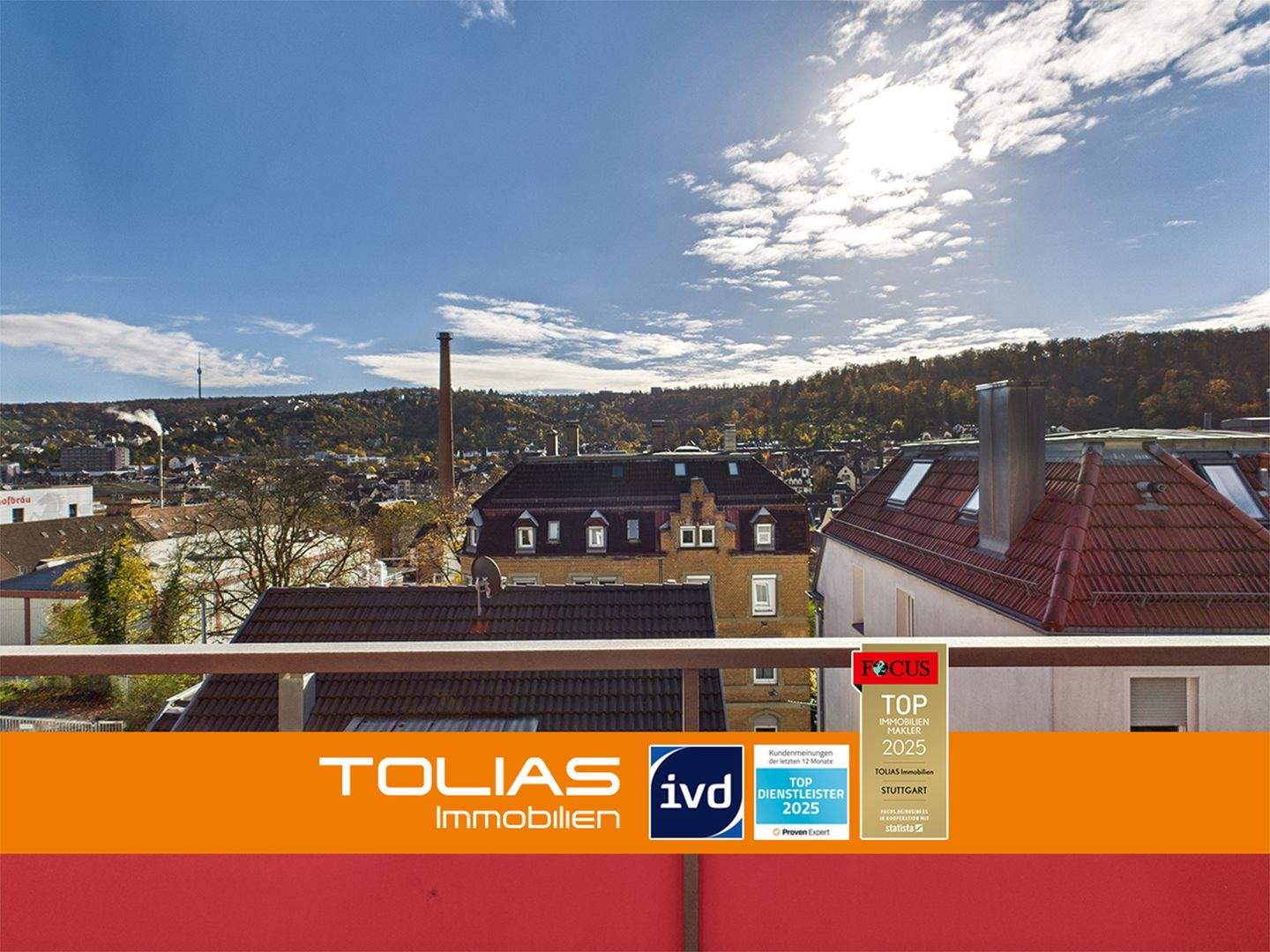 Thumbnail-Fernsehturm-Feeling auf der Südseite! Zwei Zimmer mit Aussicht und urbanem Charme