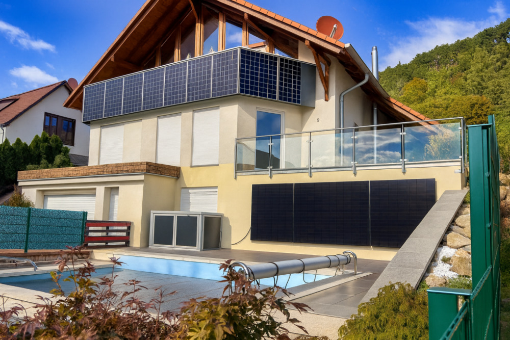 Thumbnail-Ein-Zweifamilienhaus in moderner Chalet-Architektur mit Waldblick