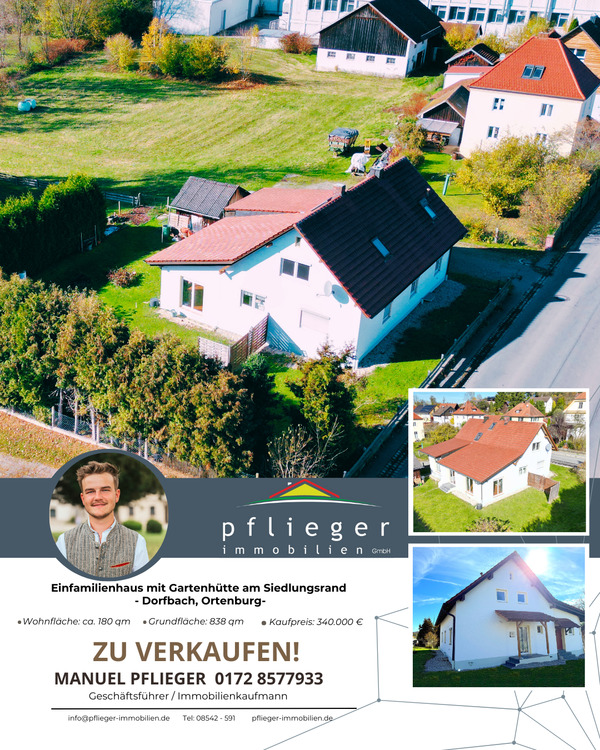 Thumbnail-Einfamilienhaus mit Gartenhütte am Siedlungsrand