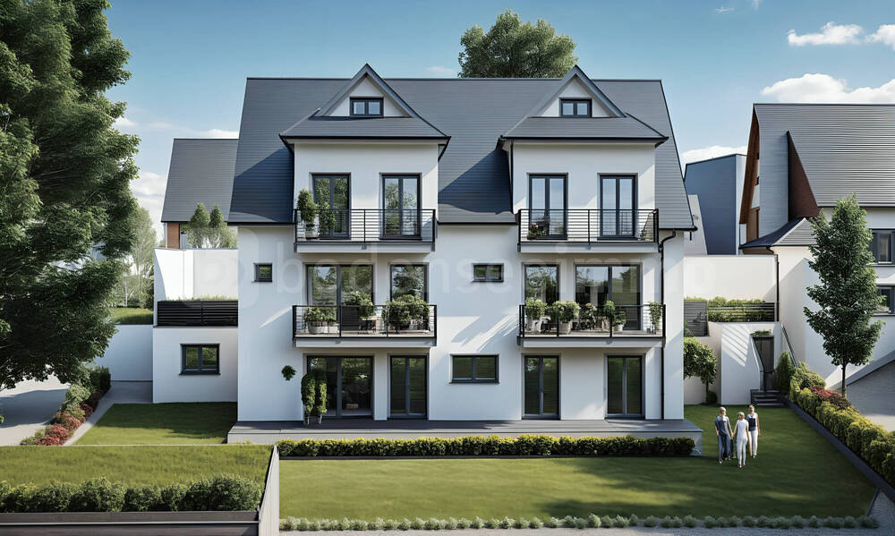 Thumbnail-KfW 40 Neubau Doppelhaushälfte schlüsselfertig mit sep. ELW und Fernblick in Konstanz Urisberg