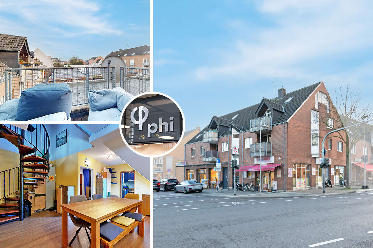 Thumbnail-PHI KÖLN - Charmante Maisonette mit Tiefgarage und Balkon in zentraler Lage von Pulheim!