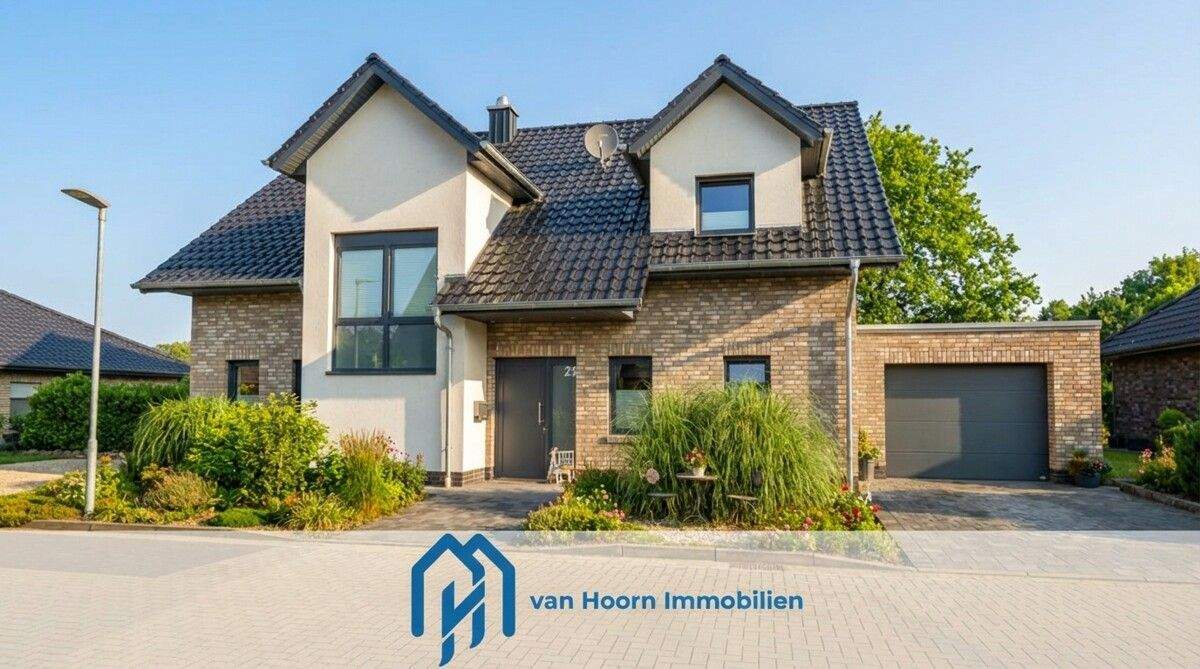 Thumbnail-Modernes Einfamilienhaus (2021) mit Garage, überdachter Terrasse und Blick ins Grüne