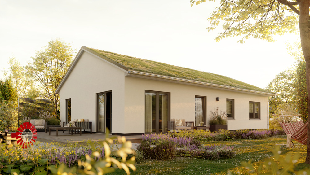 Thumbnail-Der Bungalow mit Gründach im Neubaugebiet Helpup.