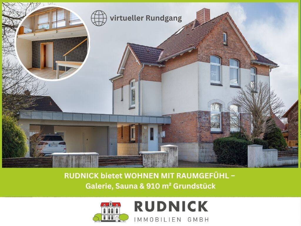 Thumbnail-RUDNICK bietet WOHNEN MIT RAUMGEFÜHL - Galerie, Sauna & 910 m² Grundstück