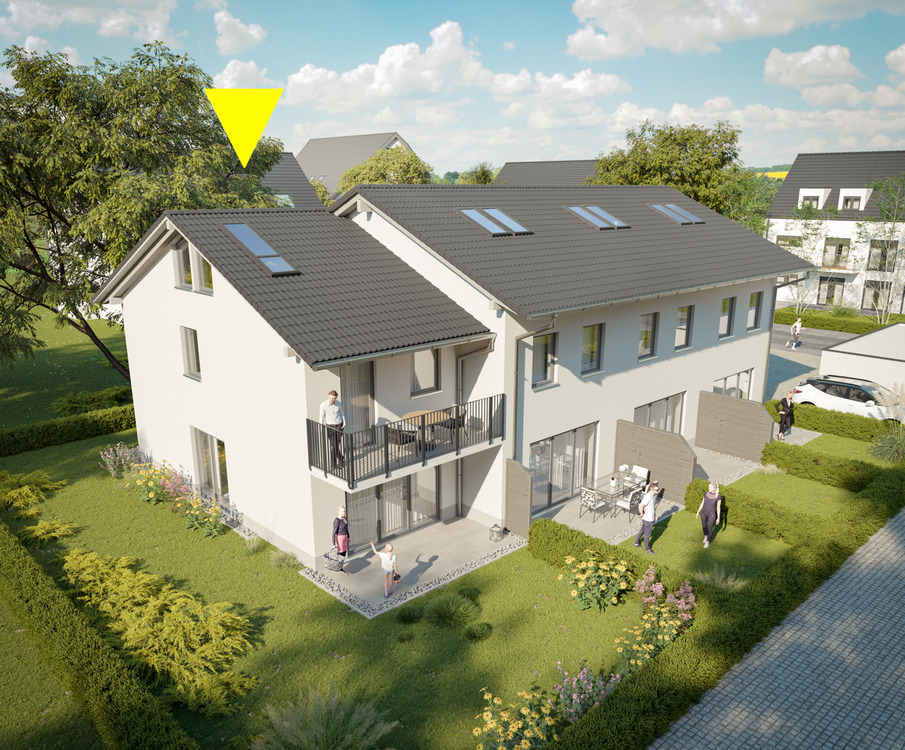 Neubau Reiheneckhaus mit Dachgalerie