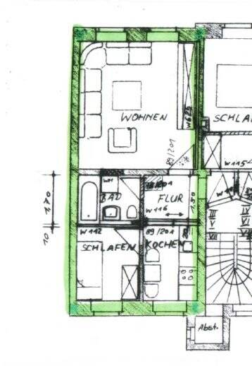 Thumbnail-Waltherstraße 10 - kleine Zweiraumwohnung im 1.OG