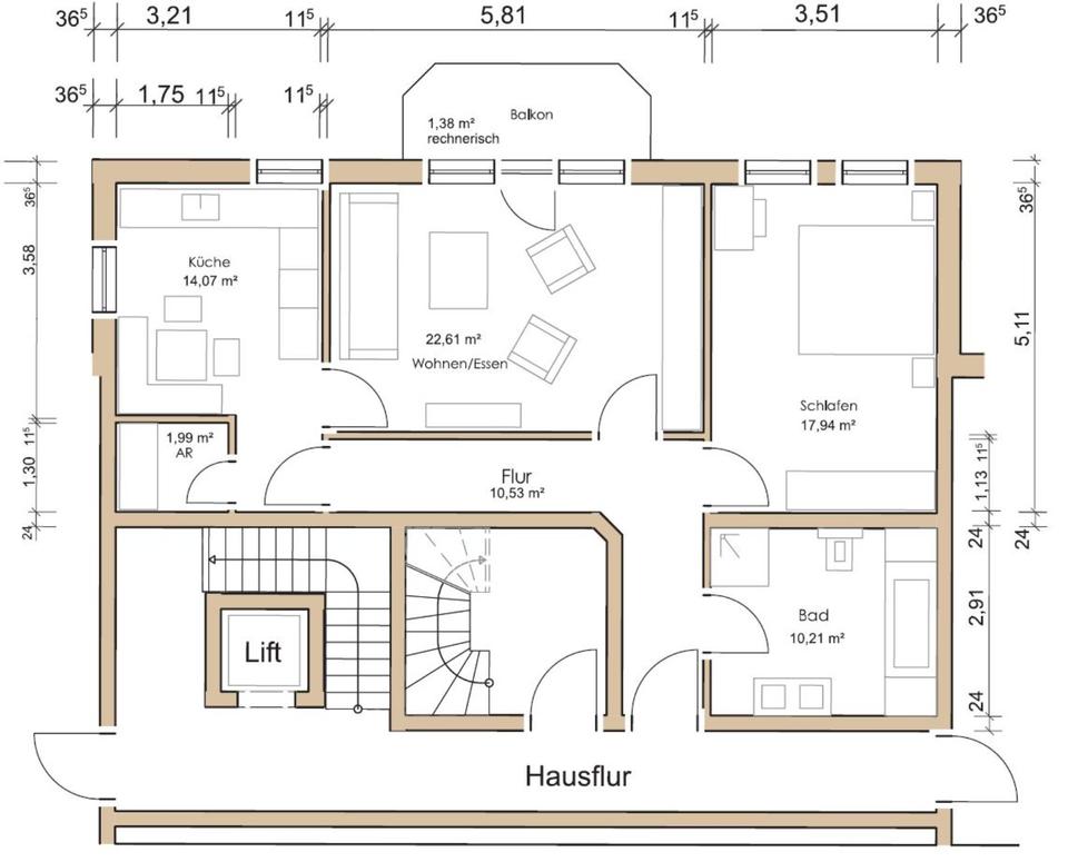 Thumbnail-Geräumige 2,5-Zimmer Wohnung, tolle Lage