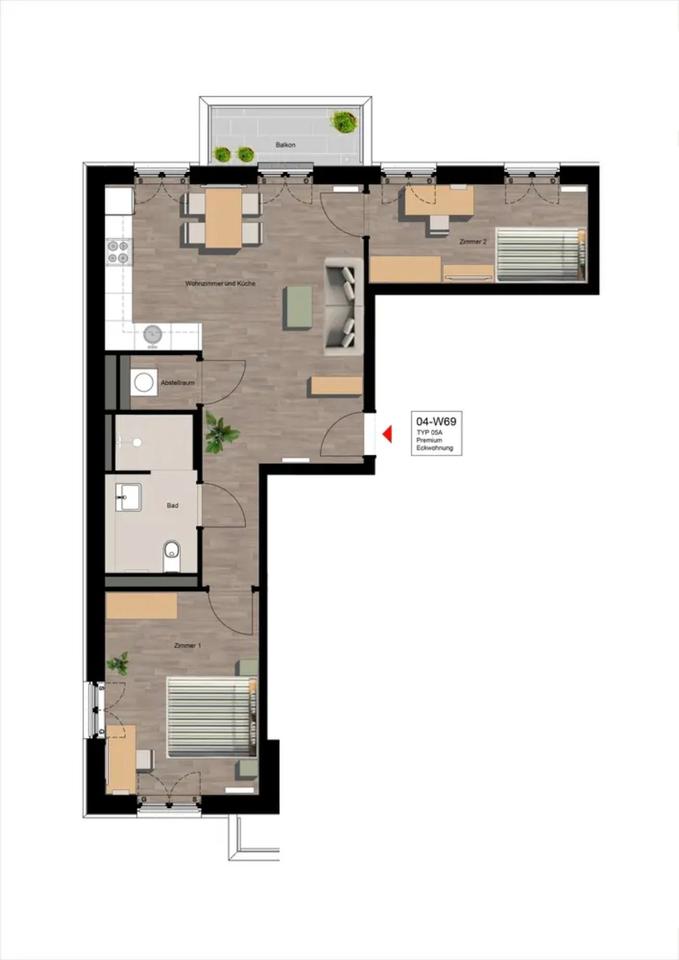 Thumbnail-3 Room New Apartment for rent in an Amazing location in Niederrad