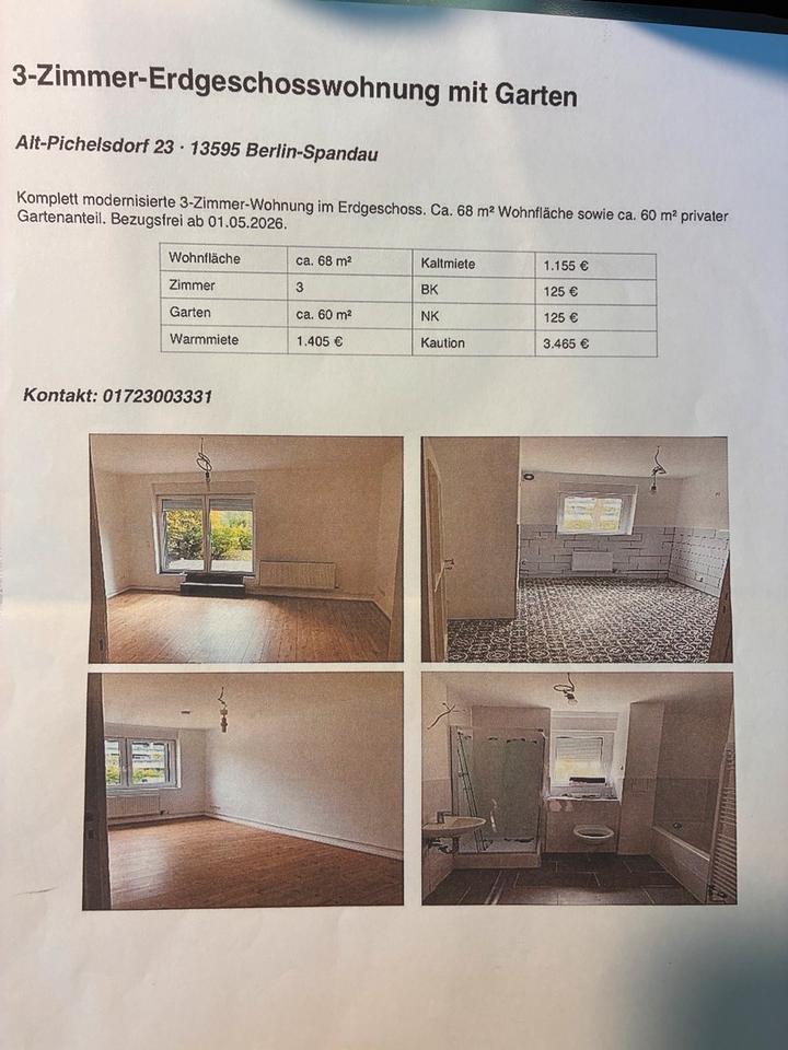 Thumbnail-3 Zimmer Wohnung Erdgeschoss mit Garten