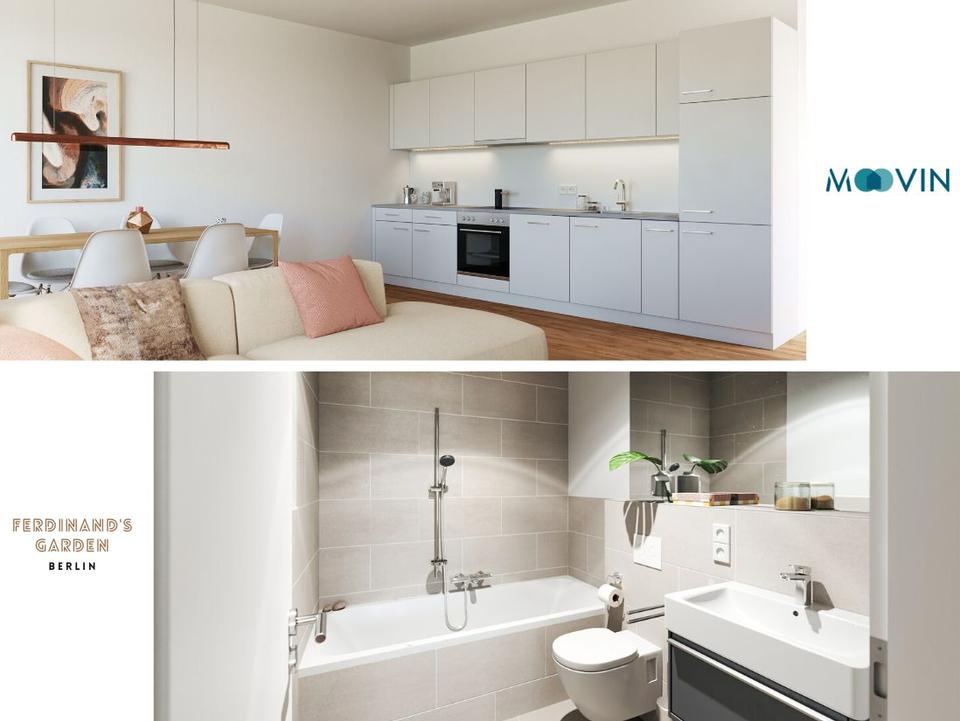 Thumbnail-Moderne 3-Zimmer-Wohnung mit EBK und ZWEI BALKONEN im Neubauquartier 'Ferdinand's Garden'