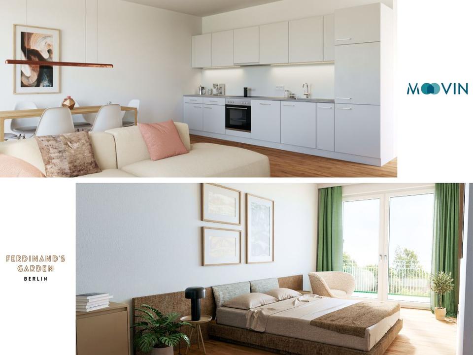 Thumbnail-Moderne 4-Zimmer-Wohnung mit 2 BALKONEN, 2 BÄDERN und EBK im Neubauquartier 'Ferdinand's Garden'