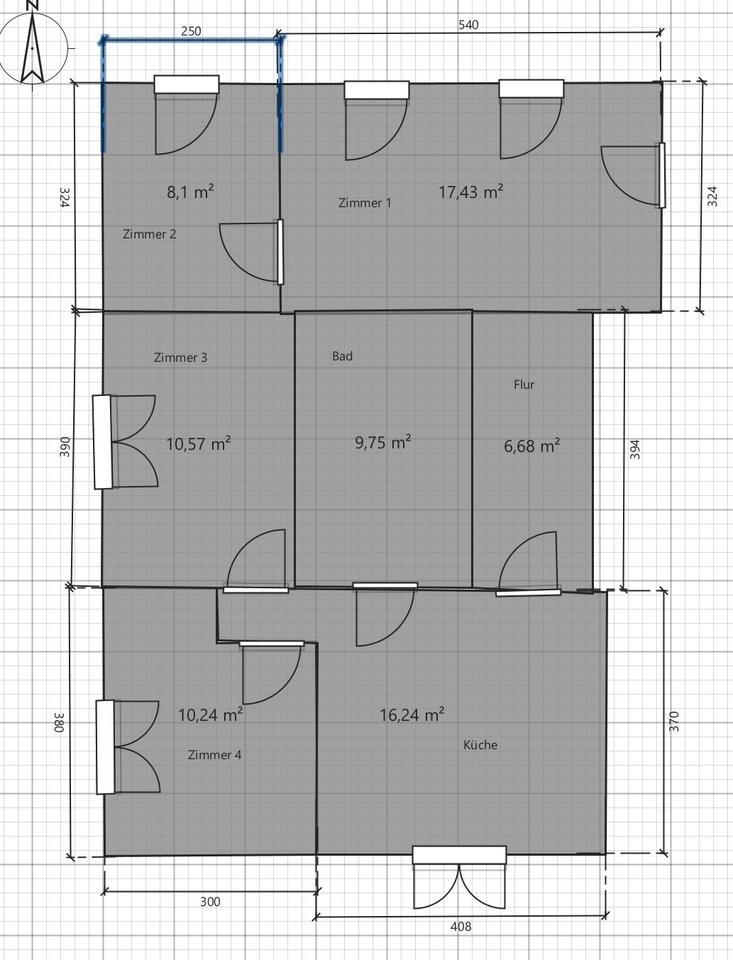 Thumbnail-78m² Wohnung zu vermieten(3,5Zimmer) in Streckenthin