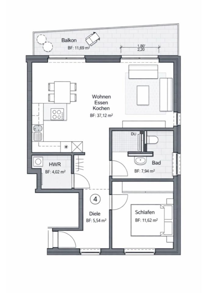 Thumbnail-2-Zimmer-Neubauwohnung mit Süd-Balkon in Oelde