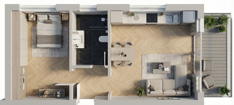 Thumbnail-Ein-Zimmer-Wohnung mit Terrasse in Schnaittach