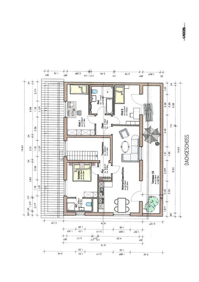 Thumbnail-Dachgeschoss-Wohnung mit Dachterrasse zu vermieten