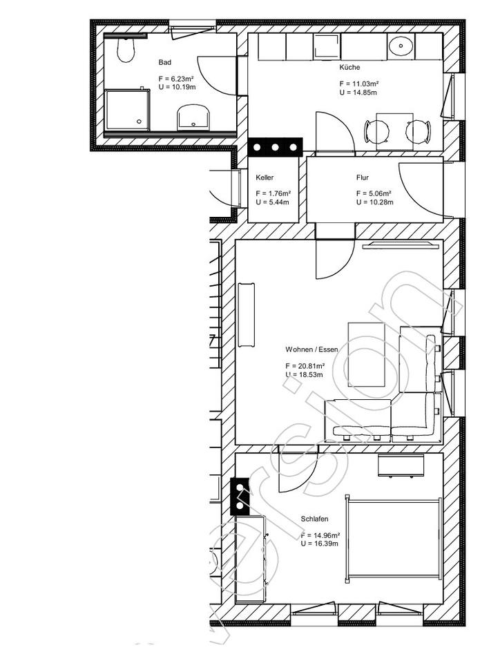 Thumbnail-Moderne Erdgeschosswohnung nach Kernsanierung in Alt Haldensleben