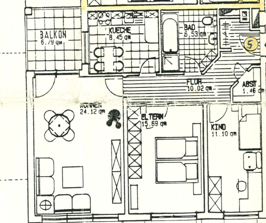 Thumbnail-3-Zimmerwohnung im ruhigen Wohngebiet (561-05)