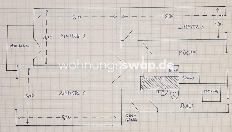 Thumbnail-Wohnungsswap - 3 Zimmer, 68 m² - Liebermannstraße, Pankow, Berlin