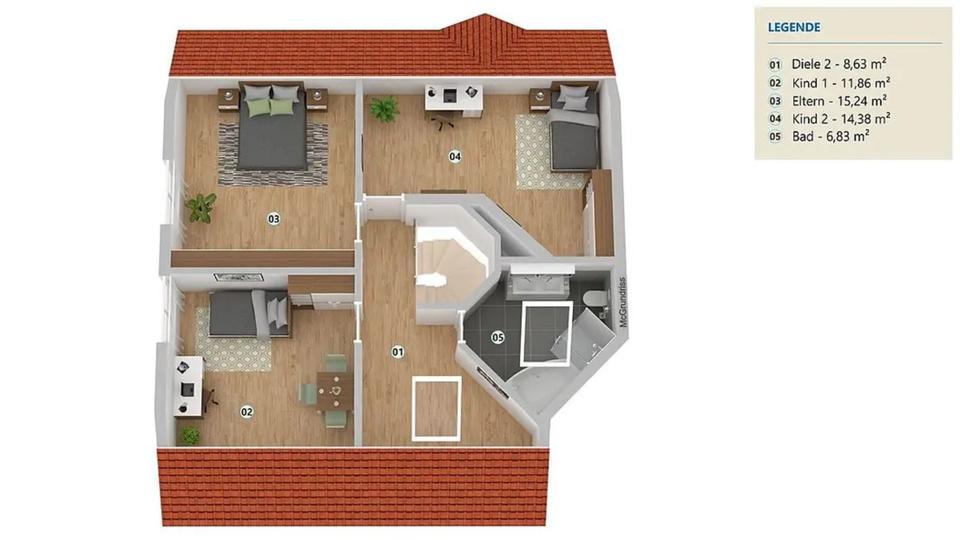 Thumbnail-Helle 5,5-Zimmer Maisonette-Wohnung mit Dachterasse zu vermieten