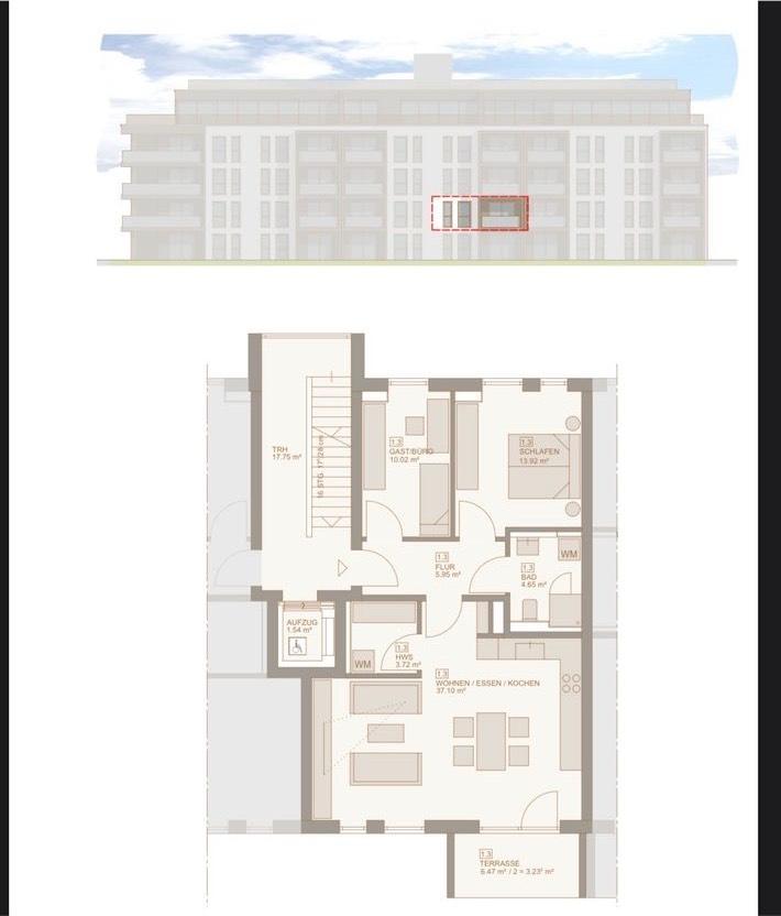 Thumbnail-Moderne 3 Zimmer-Wohnung in Regensburg (93049)