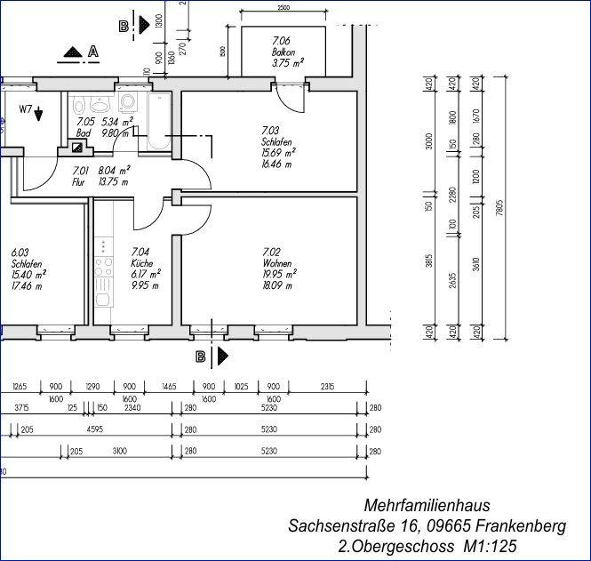 Thumbnail-2- Raumwohnung mit Balkon im 2.OG evtl. mit Ebk