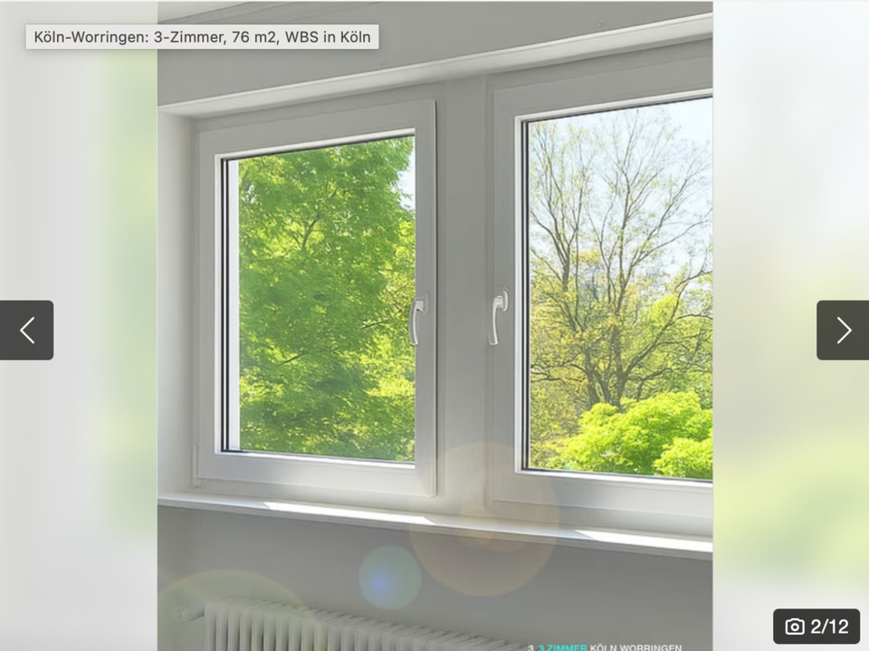 Thumbnail-Helle, renovierte 3-Zimmer Wohnung | Worringen | WBS A bis 80 m²