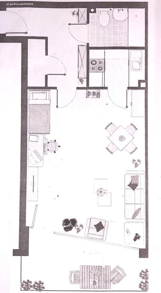 Thumbnail-Möblierte Business 1-Zimmer Wohnung Wellingsbüttel mit gr Balkon