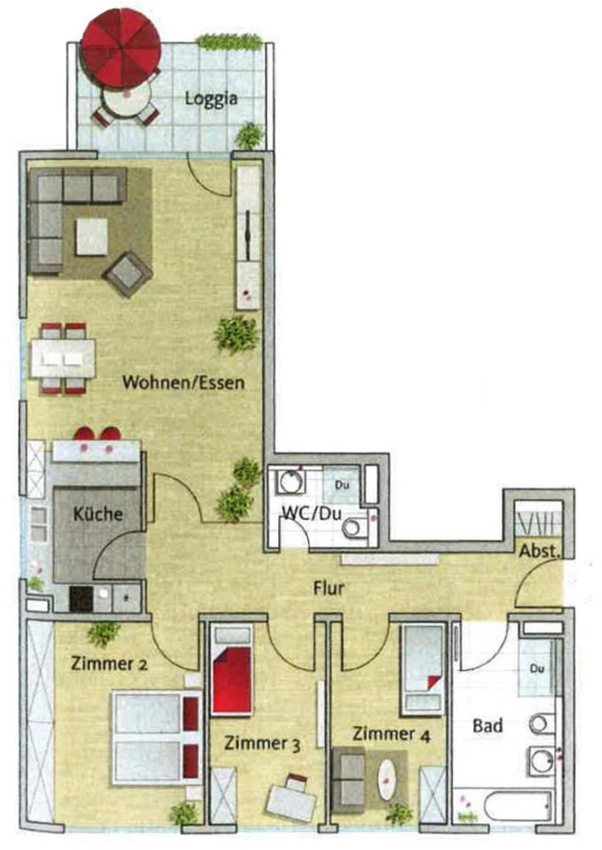 Thumbnail-Neuwertige 4-Zimmer-Wohnung mit Loggia, TG-Stellplatz und Aufzug