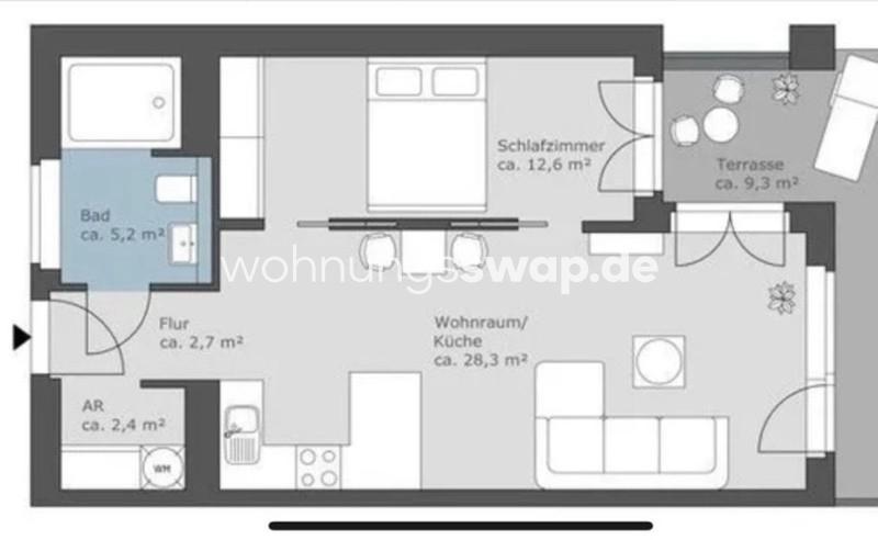 Thumbnail-Wohnungsswap - 2 Zimmer, 55 m² - Westfälische Straße, Wilmersdorf, Berlin