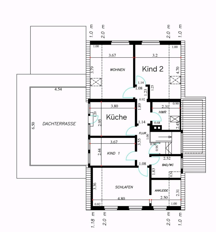 Thumbnail-Kernsanierte 4-Zimmer-Wohnung mit großer Terrasse und 2Badezimmer