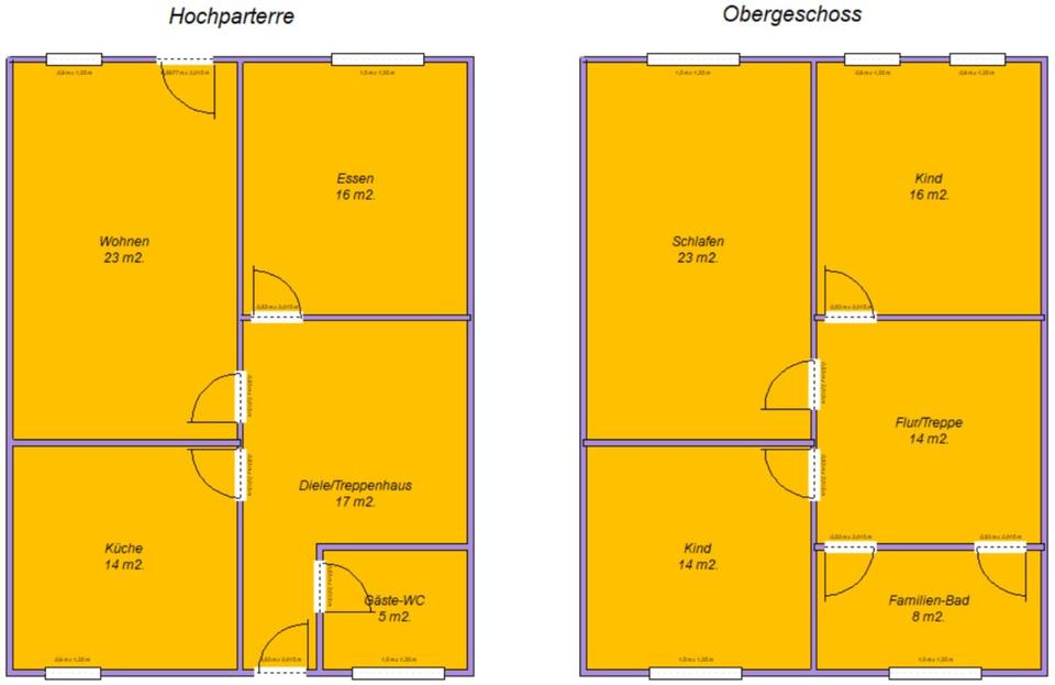 Thumbnail-Reihen-End-Haus, 2 Vollgeschosse, Vorgarten, Hof, PVA vorbereitet