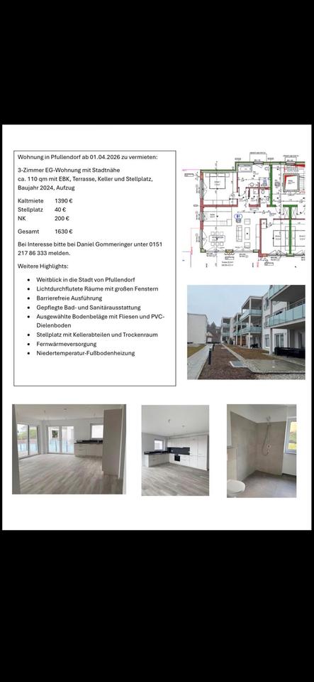 Thumbnail-3-Zimmer EG Wohnung in Pfullendorf zu vermieten - ab 01.04.2026