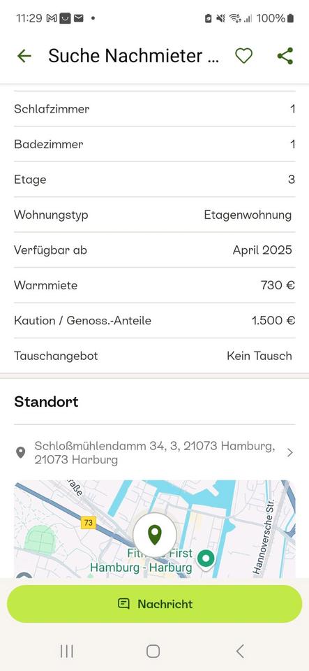 Thumbnail-1 zimmer Wohnung in harburg