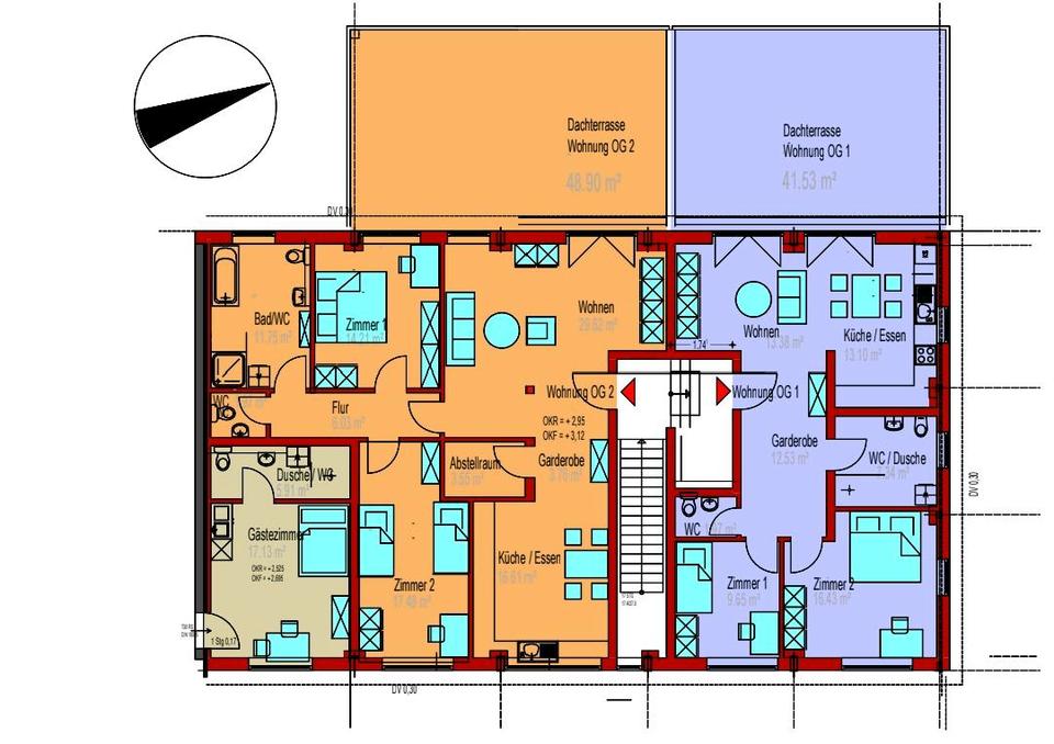 Thumbnail-3-3,5Zimmer, KfW40, Erstbezug, Wärmepumpe, große Dachterrasse