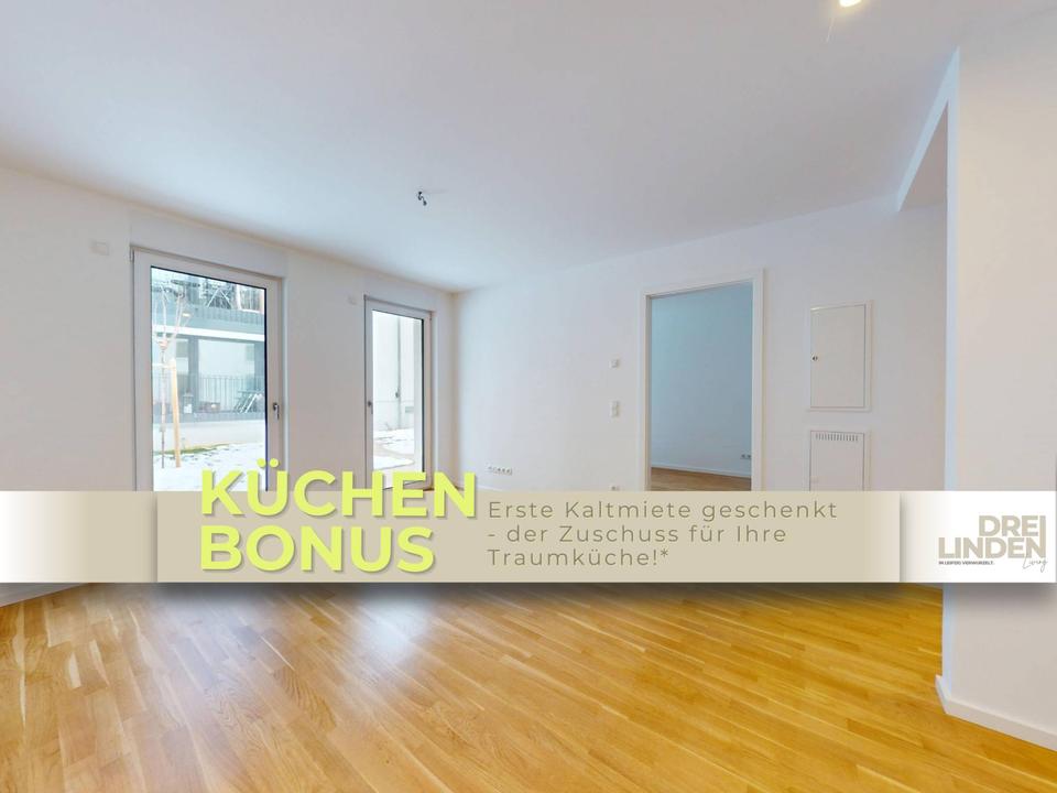 Thumbnail-Neubau DREILINDEN Living: Moderne 2-Zimmer-Wohnung mit Terrasse und KÜCHENZUSCHUSS