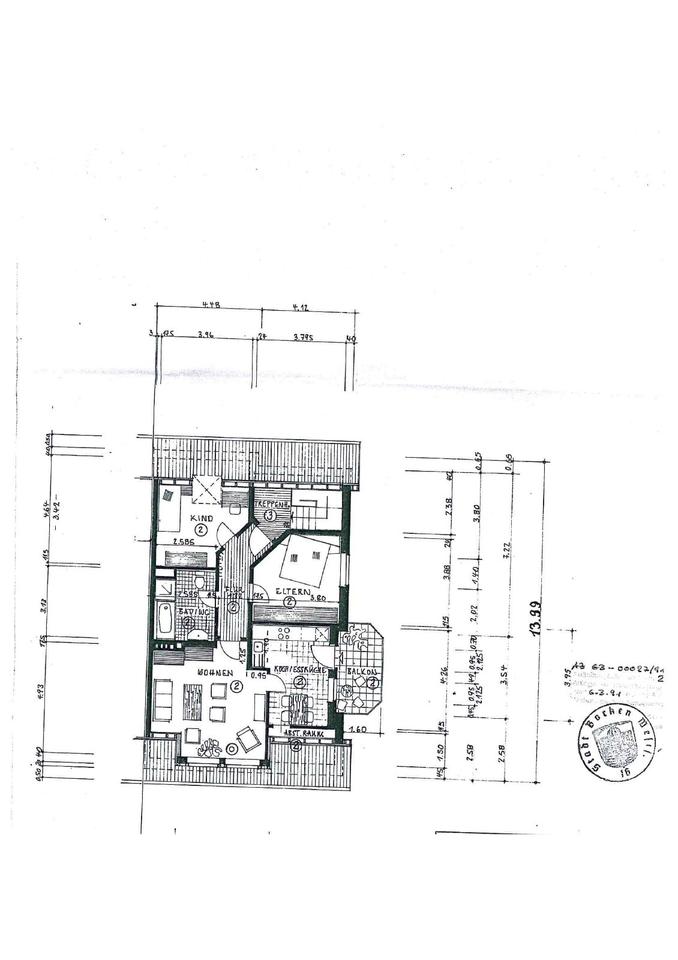 Thumbnail-Borken, 1. OG, 3 Zimmer-Wohnung mit Balkon, 80 qm (im Zweifamilienhaus)