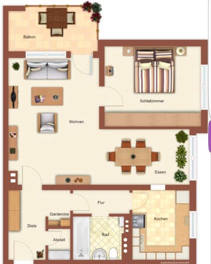 Thumbnail-Mietwohnung 2,5 Zimmer Wohnung mit Balkon in Remscheid Kremenholl