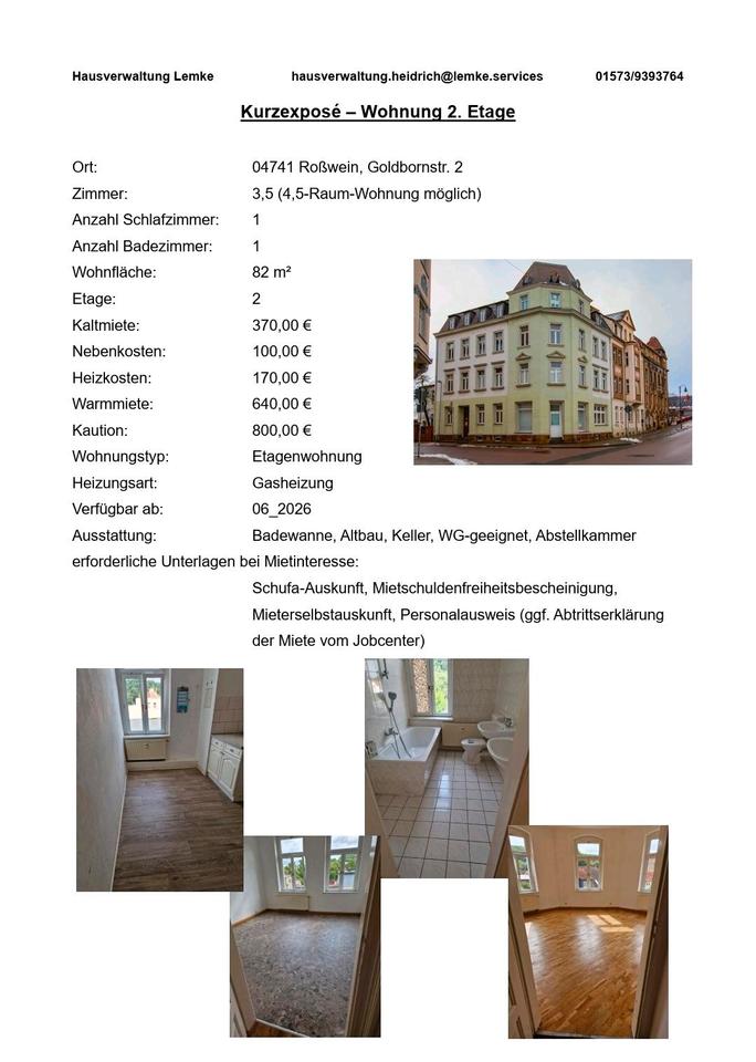 Thumbnail-helle 3,5-Raum-Wohnung, Badewanne