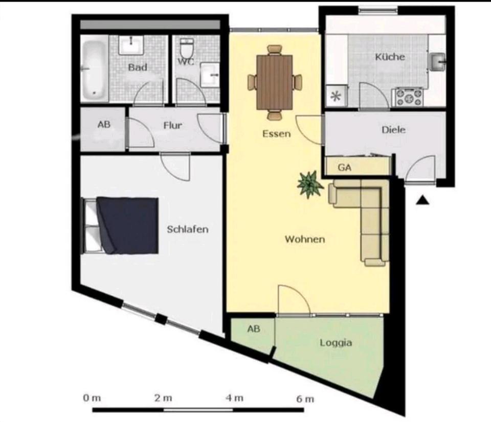 Thumbnail-Top Dusseldorf Flat –70 sqm, furnished 2-room apartment + parking