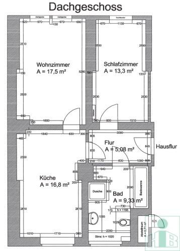 Thumbnail-Schicke 2-Raum-Wohnung im DG = 3. OG im Zentrum von Bautzen zu vermieten!