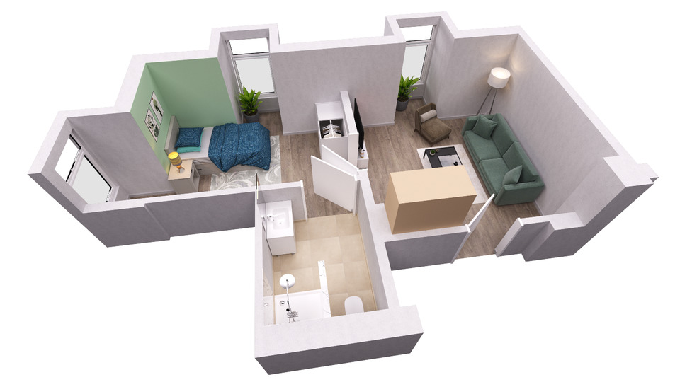 Thumbnail-2 Zi. App. Betreutes Wohnen in einer Jugendstilvilla in Bad Nenndorf am Kurpark