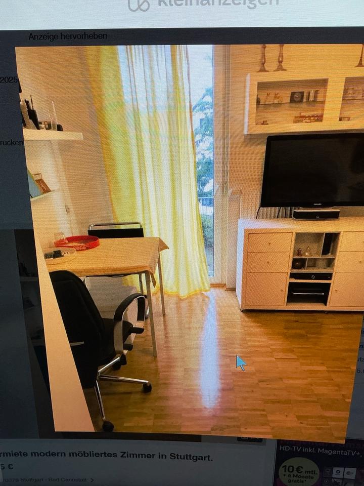 Thumbnail-Vermiete modern möbliertes Zimmer in Stuttgart, B. Cannstadt