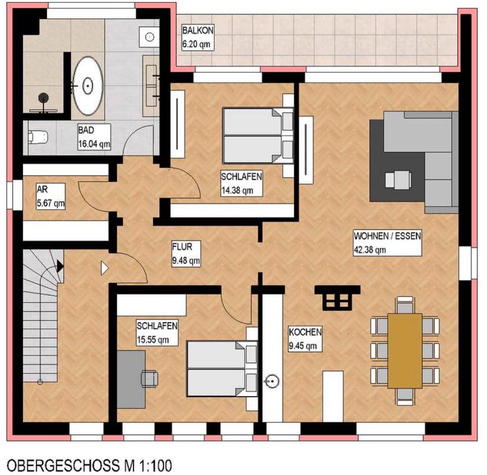Thumbnail-Hochwertig kernsanierte 3,5-Zimmer Wohnung mit Balkon